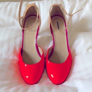 J Crew sz 8 womens Fuchsia & Orange pumps